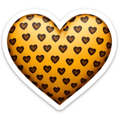 Coeur en leopard sticker