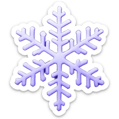 Purple snowflake sticker