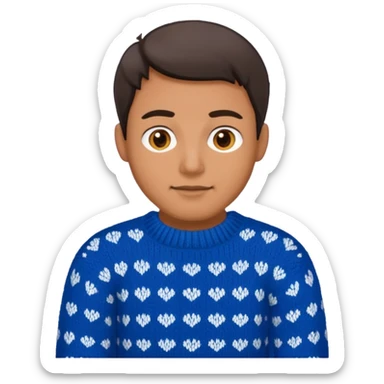 Man in Knitten wear sticker