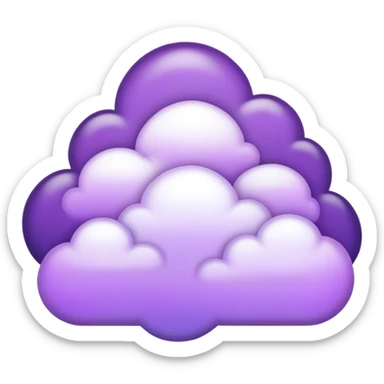 Purple clouds sticker