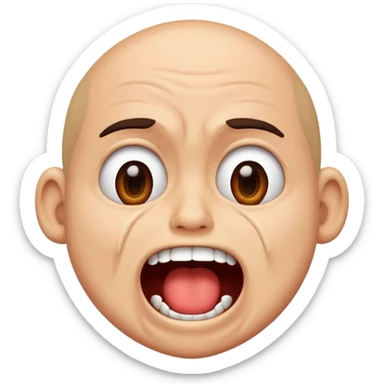 A person cringing  sticker