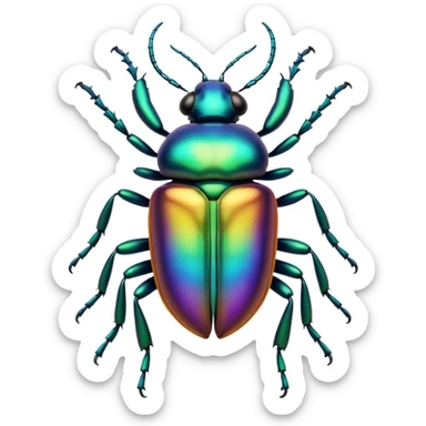Strong iridescent beetle sticker