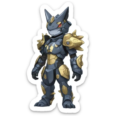  kawaii cool edgy armored Digimon-Fakemon-animal full body sticker