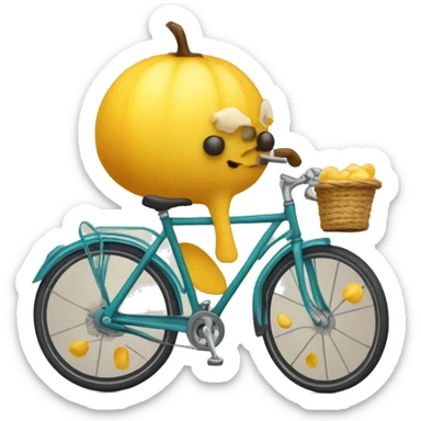 une bogie a la vanille qui fait du velo sticker