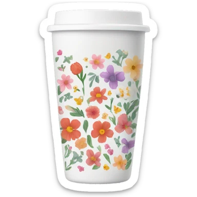 floral tumbler sticker