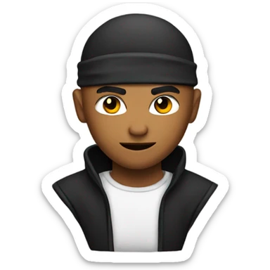 Ninja with a low taper fade sticker