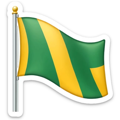 A flag that has a green background and looks kind of like belarus but change the stripes to white and the pattern to yellow. sticker