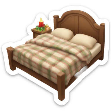Cozy warm Christmas blanket sticker