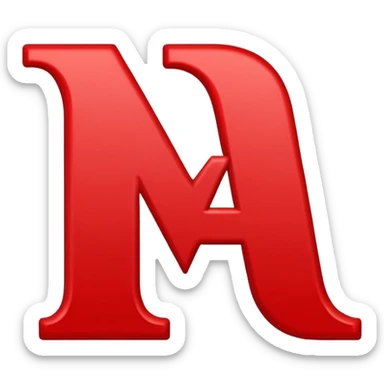 Letters 'NA' in red colour sticker