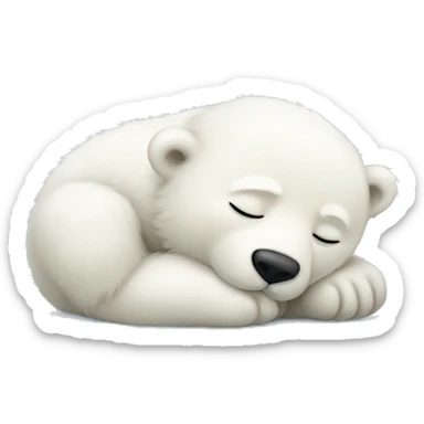 Baby polarbear sleeping sticker