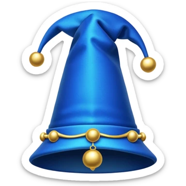 blue jester hat sticker