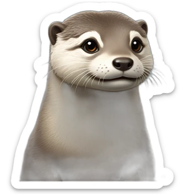 Loutre sur un mouton sticker