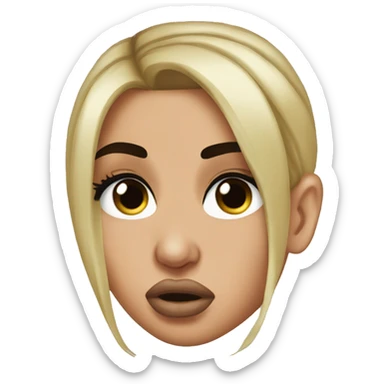 kim Kardashian crying with one ear ring￼ sticker