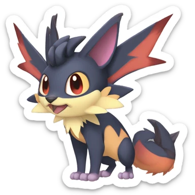 Noivern-Zorua-Nargacuga-Torracat-Fakemon-hybrid full body sticker