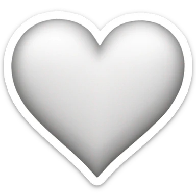 White heart emoji sticker