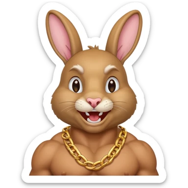 A little rabbit who loves to laugh make it drake make it rap and not cute sticker