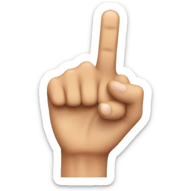 finger guns pointing towards the screen sticker