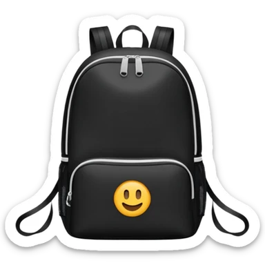 sac a dos de sport noir sans motif et uni sticker