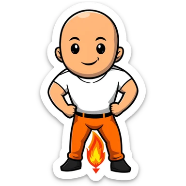 Jeff Bezos with his butt on fire sticker