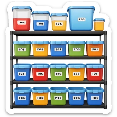 shelf organized household storage sticker