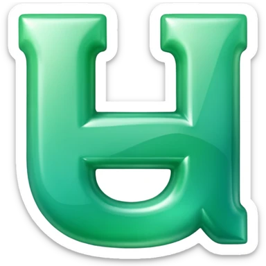 One uppercase Ukrainian Cyrillic letter: А.
Glossy green with soft gradient.
Smooth rounded shape, modern style.
Centered, no background.
 sticker