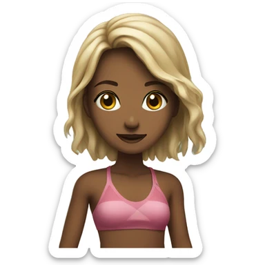 Sara on a beach sticker