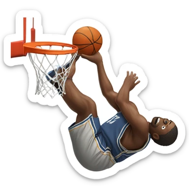 A man dunking a basketball  sticker