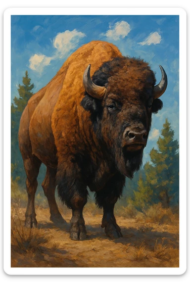 Bison sticker
