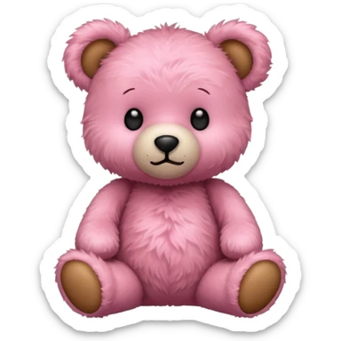 Pink teddy bear sticker