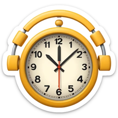 CLOCK WITH ALL ARMS AT 12 sticker