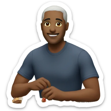 casual outdoor dining moment sticker