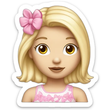 Blonde Hello kitty girl sticker