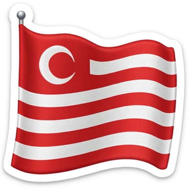 White red white tricolour flag sticker