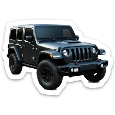 a jeep rubicon black color sticker