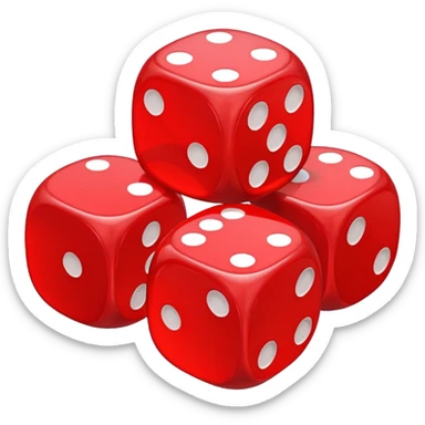 dice with hearts sticker