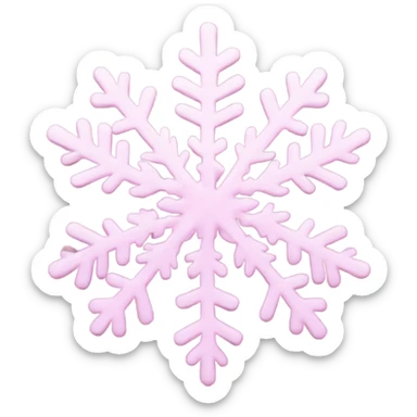 pastel pink snowflake  sticker