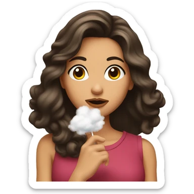 brunette blowing a kiss sticker