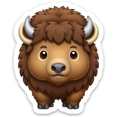 bison cute sticker
