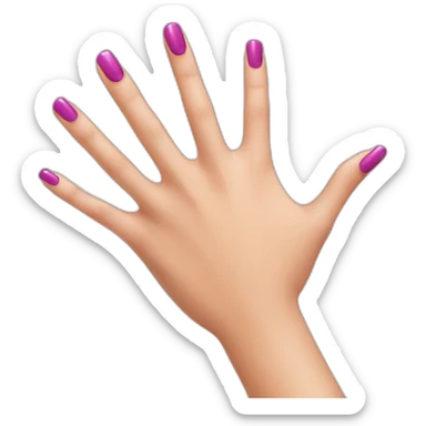 Nails with nail polish  sticker