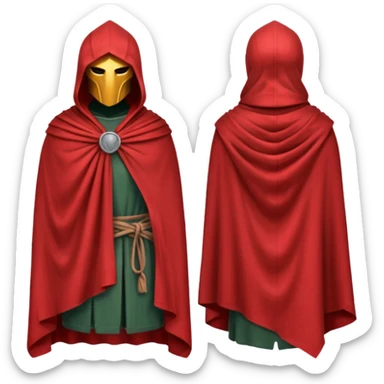 spartan cloak, red cloth tied sticker