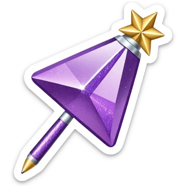 flecha para direita com glitter e roxa > sticker