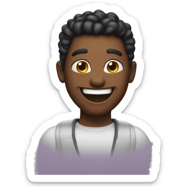 Super duper happy face sticker