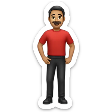 delivery latín man in black and red clothes sticker