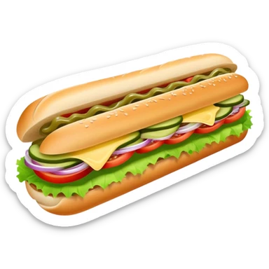 Footling sub sandwich with everything on it sticker