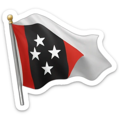 Drapeau anti-fasciste rouge et noir sticker