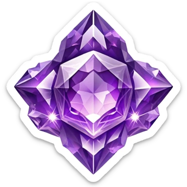 Epic divine legendary celestial complex detailed iridescent amethyst sticker