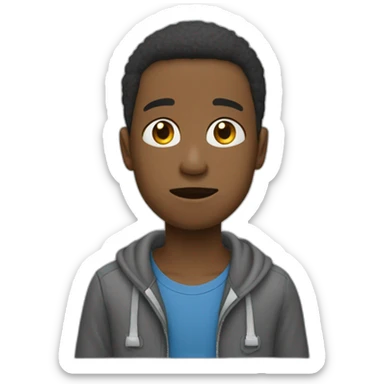 Un garçon qui pleure et qui dit même pas un vu sticker