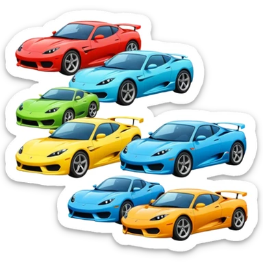 Make an 100 sports cars sticker
