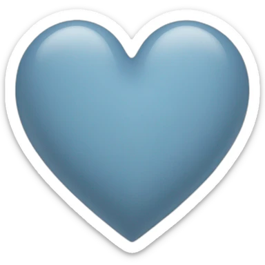 Grey blue heart sticker