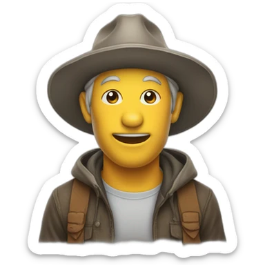 Kackhaufen mit Hut sticker